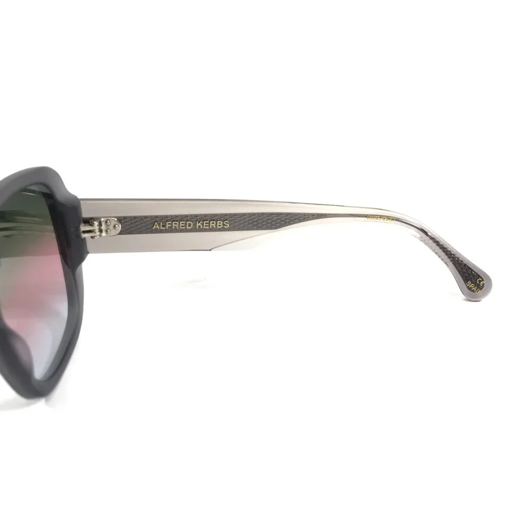 Alfred Kerbs Sunglasses CARI GY Gray Square Frames w/ Gray Pink Gradient Lenses
